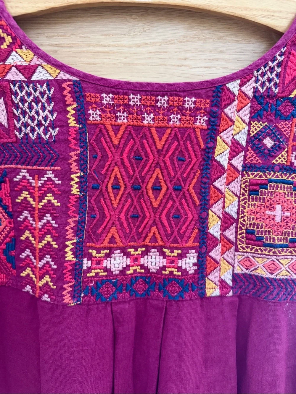 Johnny Was Embroidered Linen Shift Dress | Boho Artisan Tunic | Medium